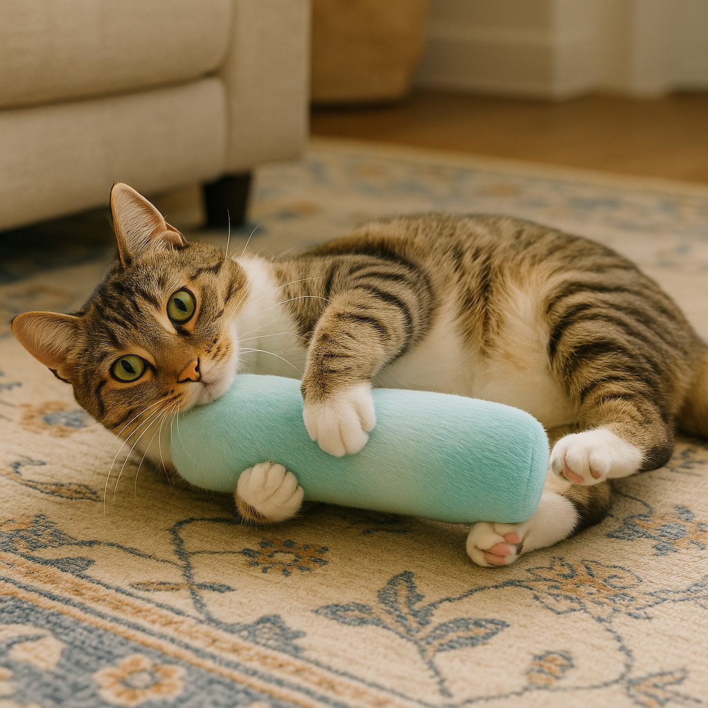 Catnip Toy – Plush Kicker Cushion for Cats
