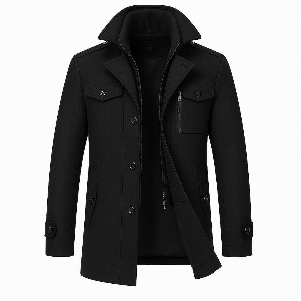 Classic Winter Coat Stylish Outerwear For Men