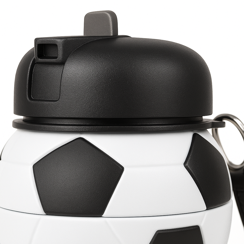 Collapsible Football Kids Sports Bottle - Portable Water Bottle