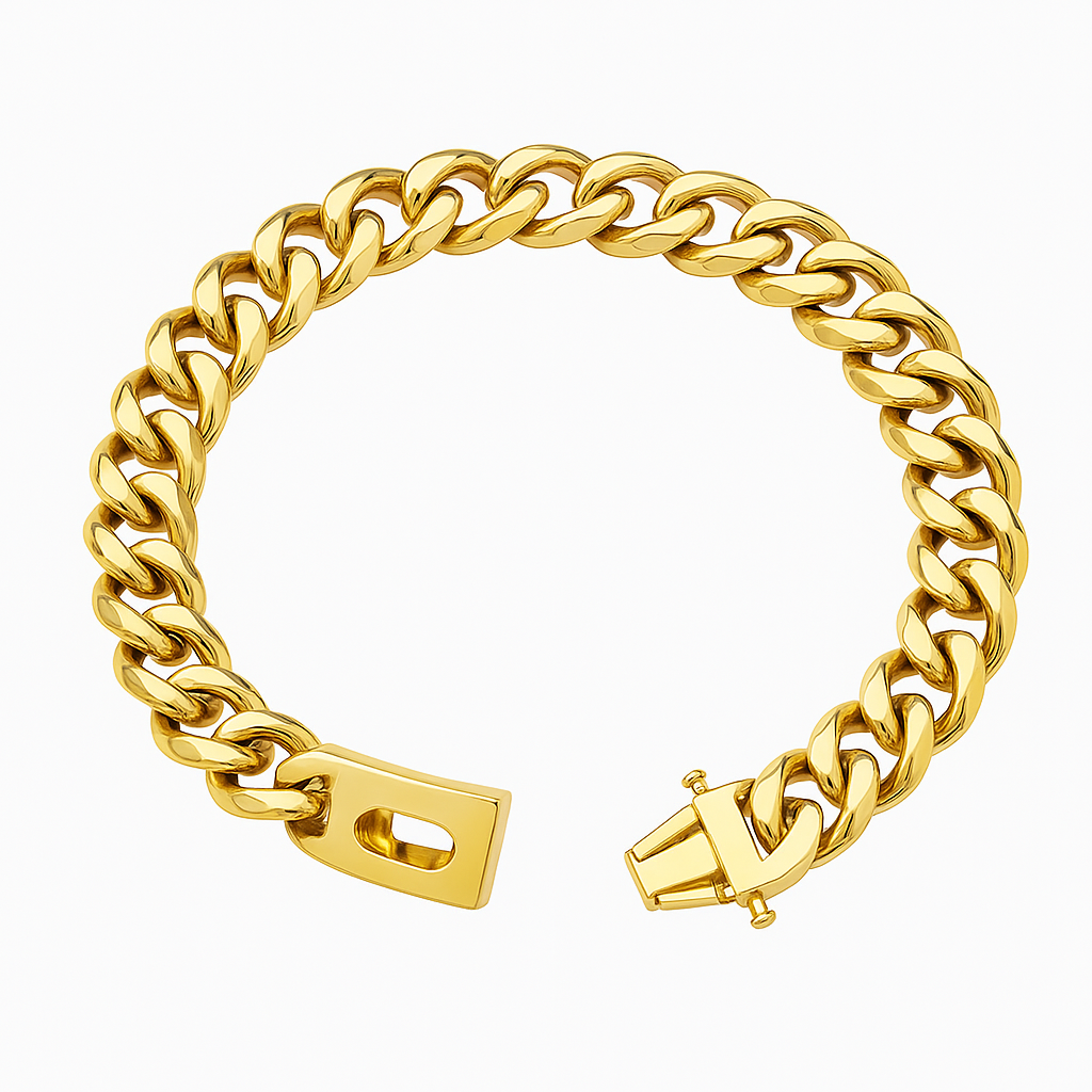 Cuban Link Dog Collar — Gold Chain Style for Pets