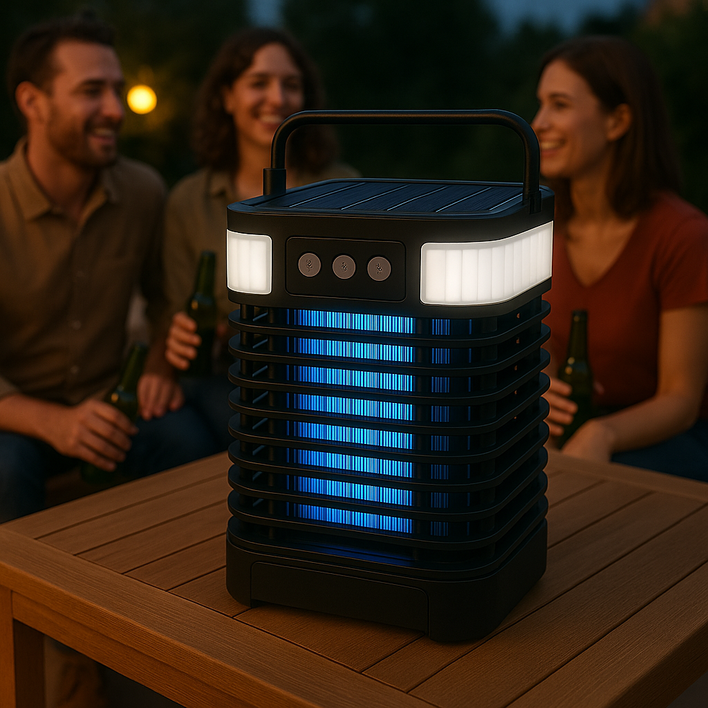 2-in-1 Solar Bug Zapper with LED Outdoor Light