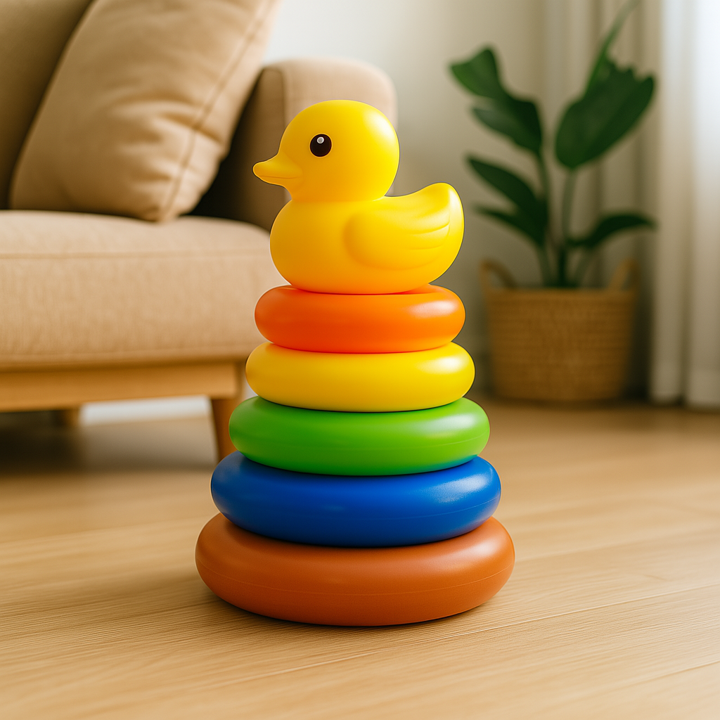 Duck-Themed Rainbow Stacking Toy
