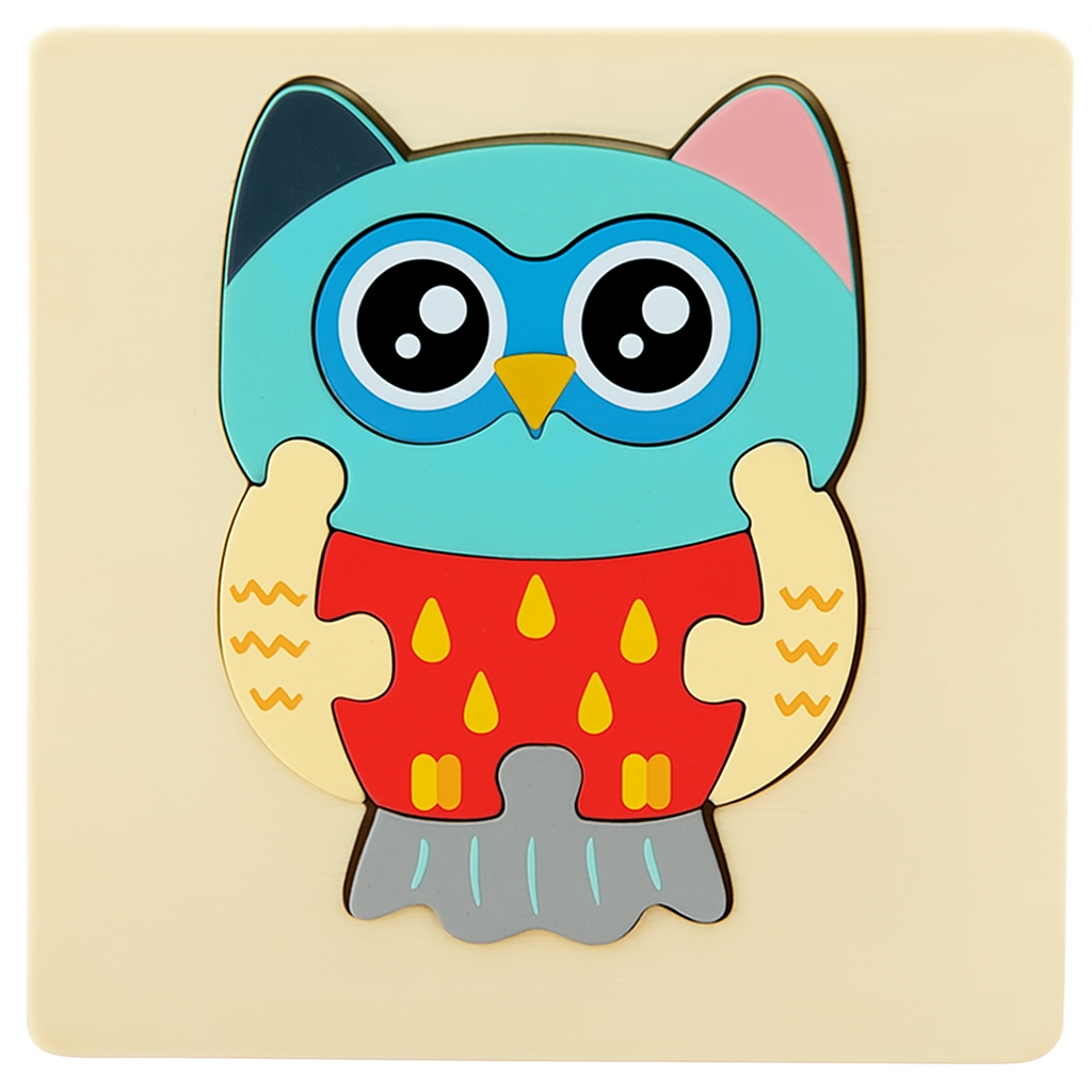 Educational Toys – Wooden Cartoon Animal Puzzle