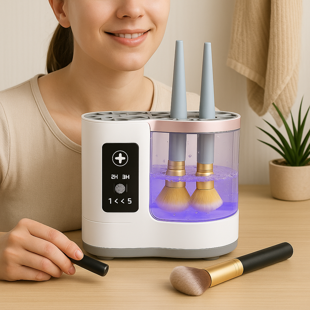 Electric Makeup Brush Cleaner With Dryer Stand