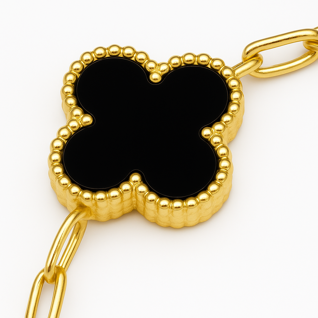 Elegant Clover Bracelet with Charms
