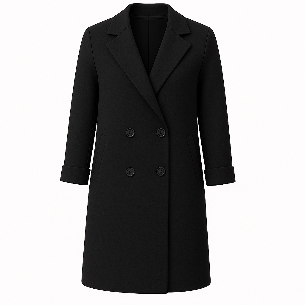 Elegant Long Overcoat – Classic Winter Coat for Women