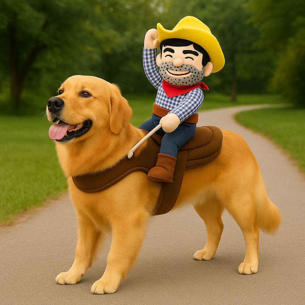 Funny Cowboy Pet Costume – Pet Rider Outfit