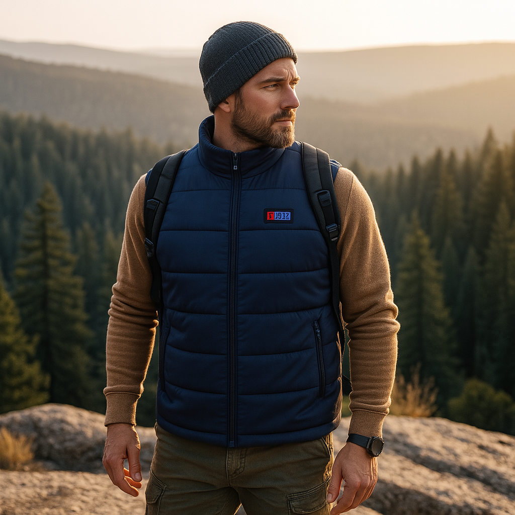 Men’s Heated Vest – Jacket with 9 Heating Zones for Camping