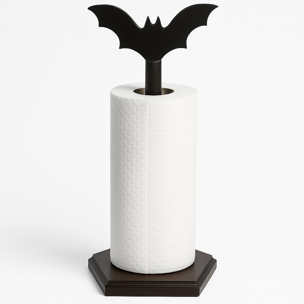 Gothic Bat Paper Towel Holder for Halloween Kitchen Decor