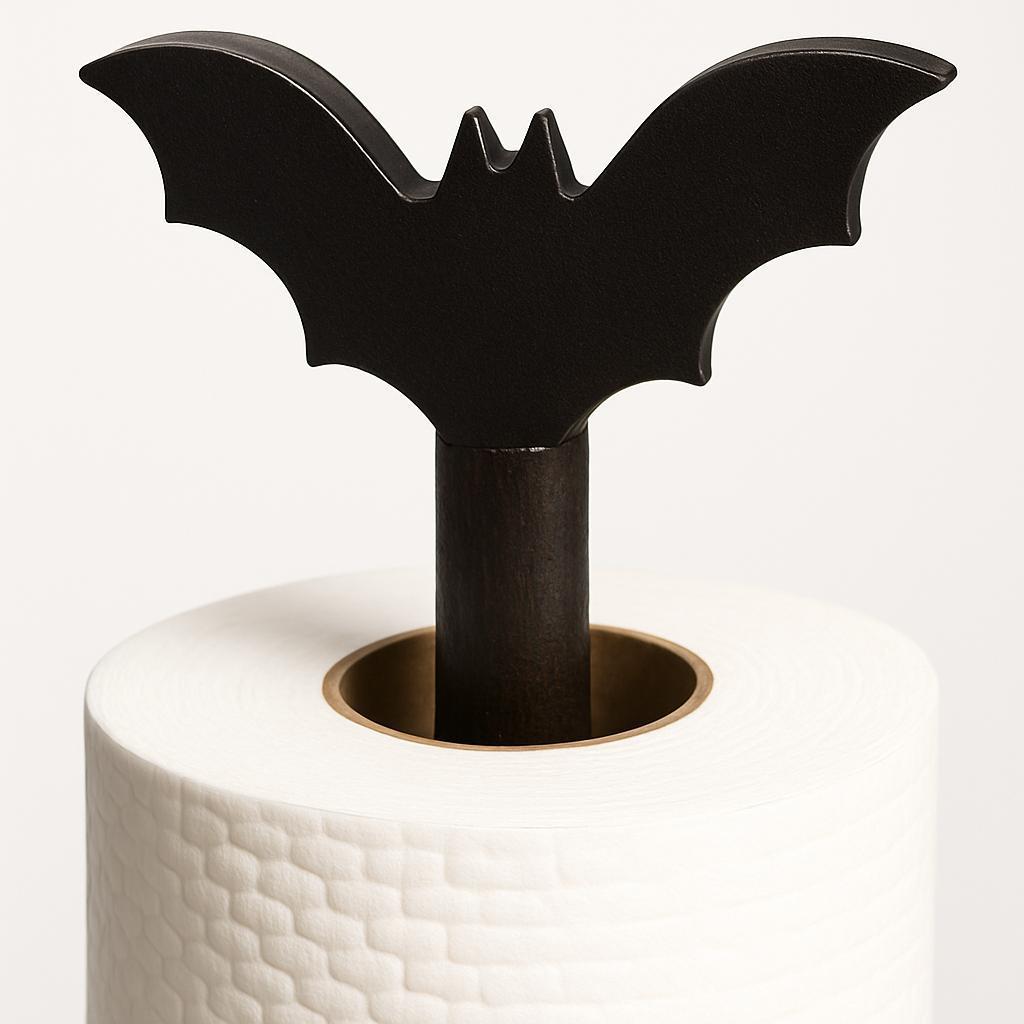 Gothic Bat Paper Towel Holder for Halloween Kitchen Decor