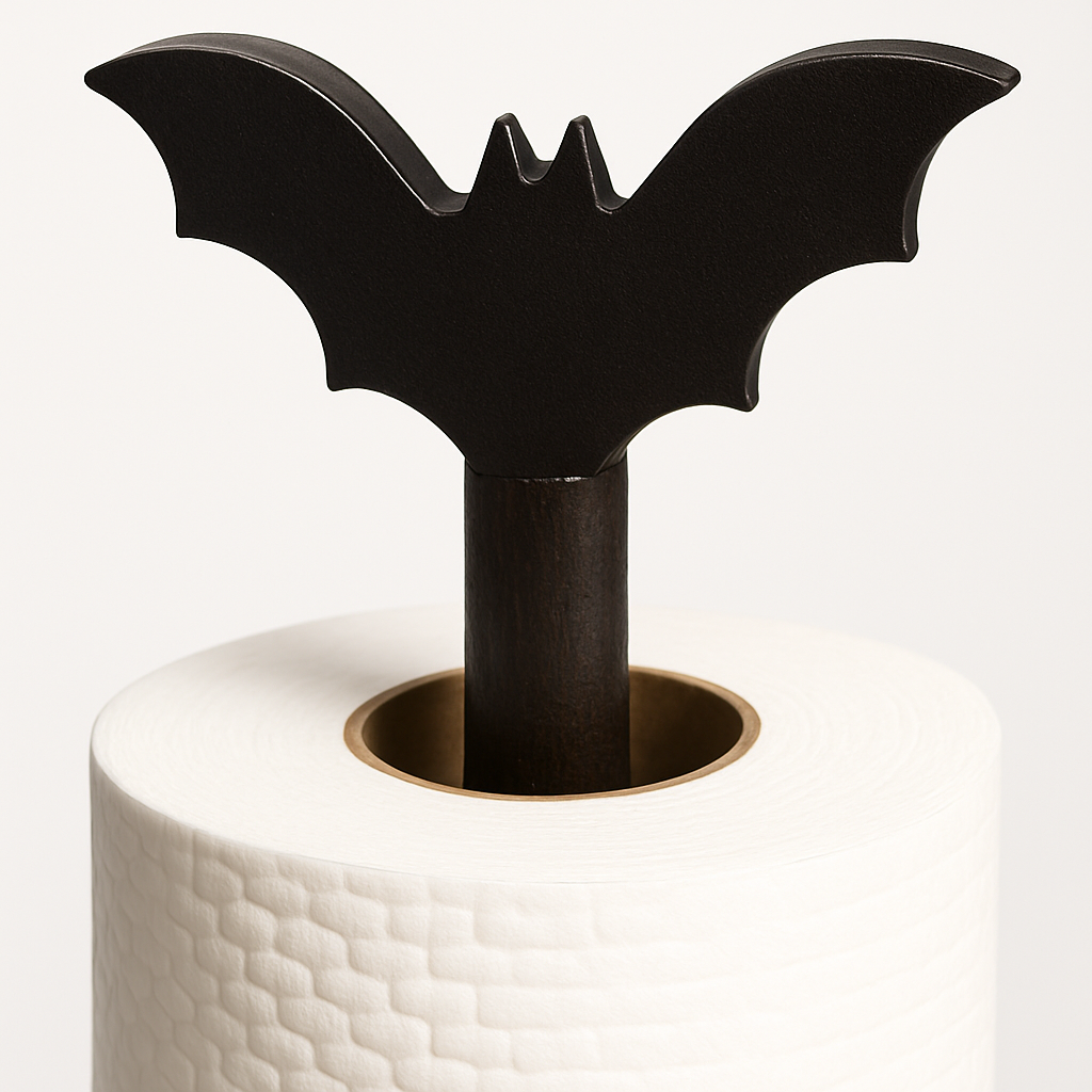 Gothic Bat Paper Towel Holder for Halloween Kitchen Decor