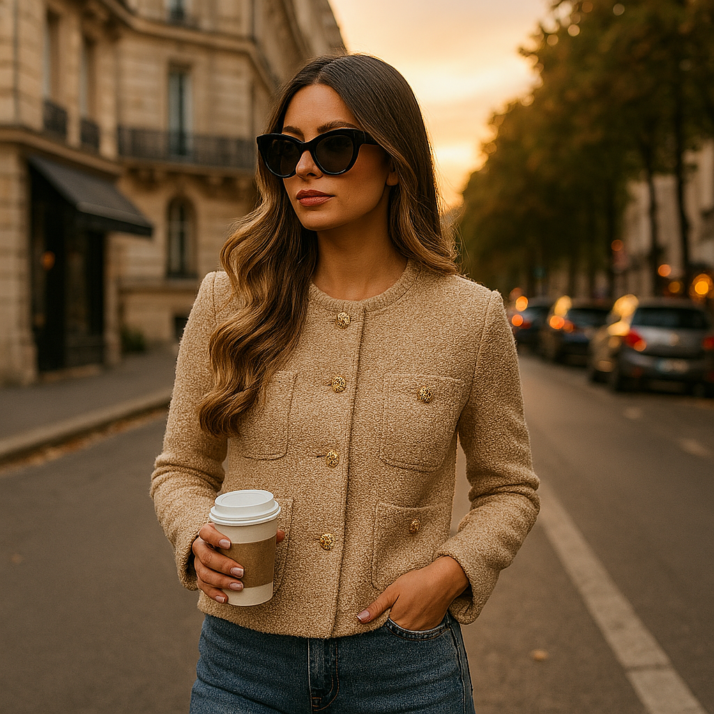 Womens Tweed Jacket for Jeans and Layering