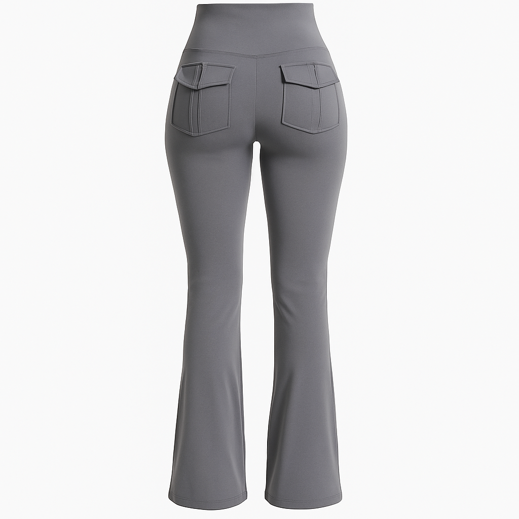 High Waisted Flare Leggings With Pockets for Women