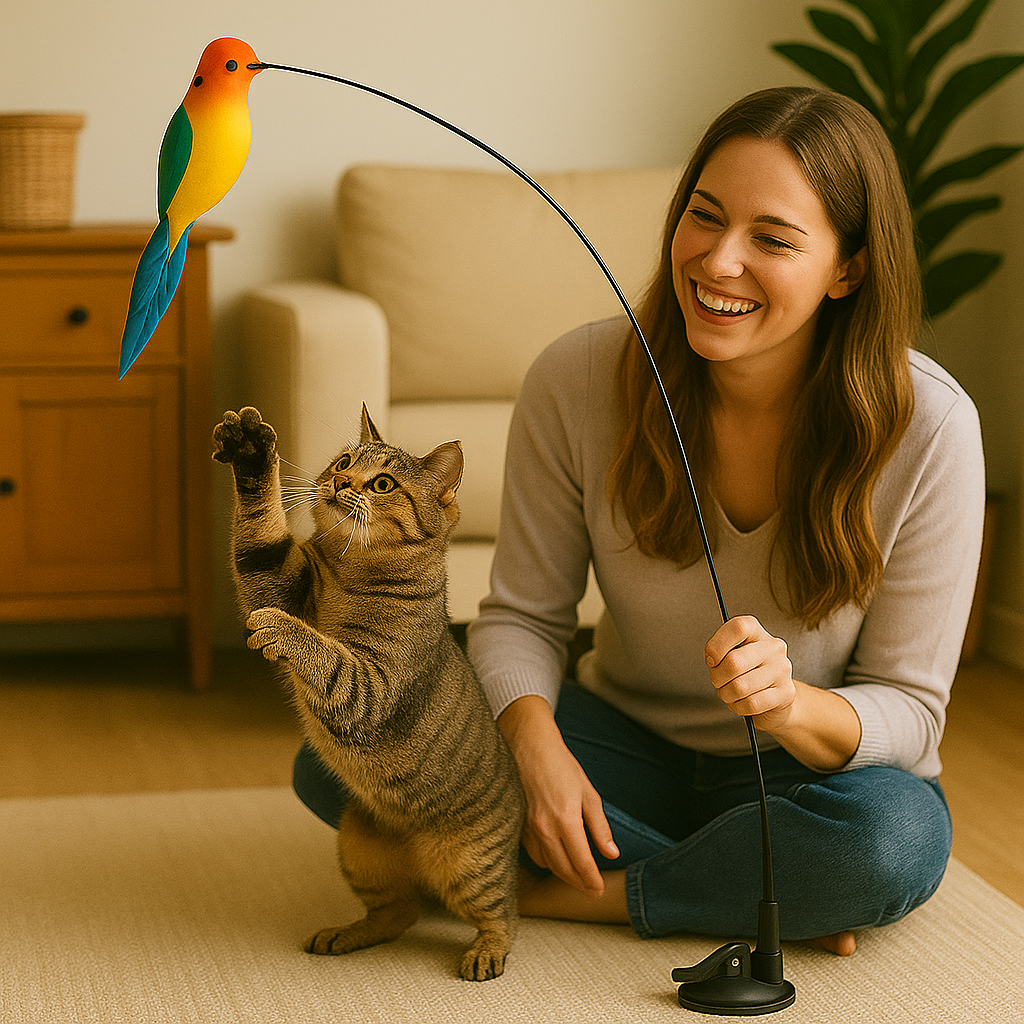 Interactive Cat Toy – Bird Wand