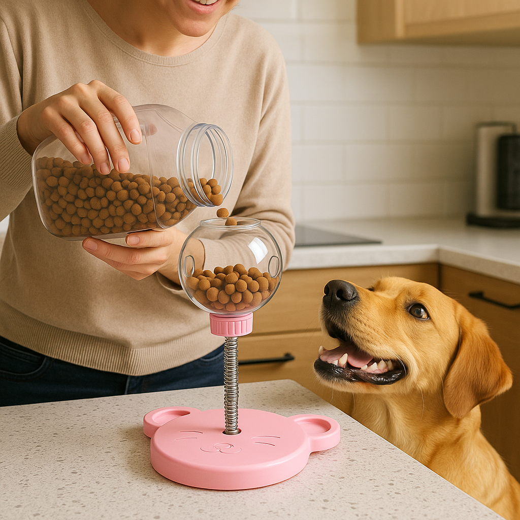 Interactive Dog Treat Toy – Puzzle Feeder & Wobbler