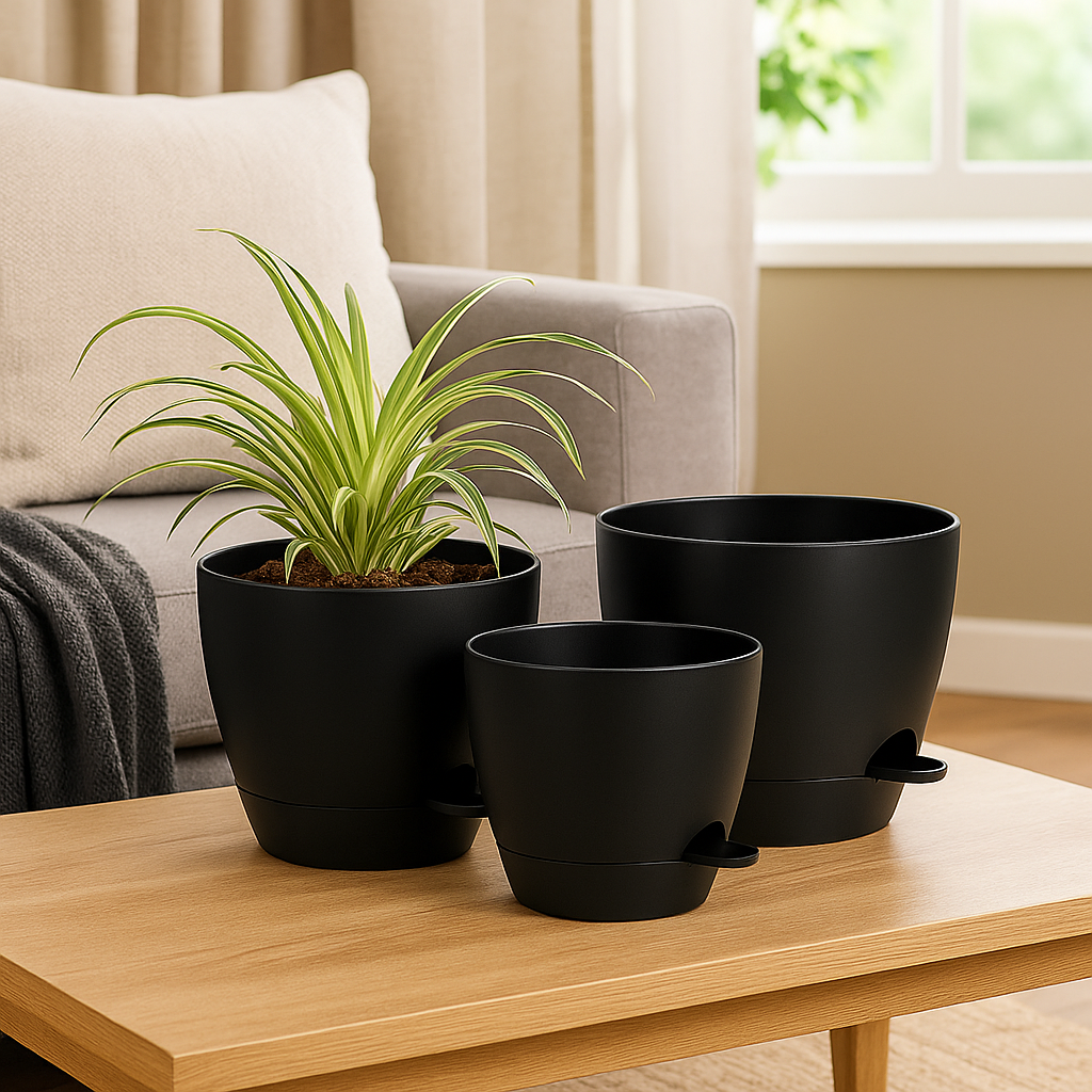 Self Watering Planters for Indoor Plants with Drainage
