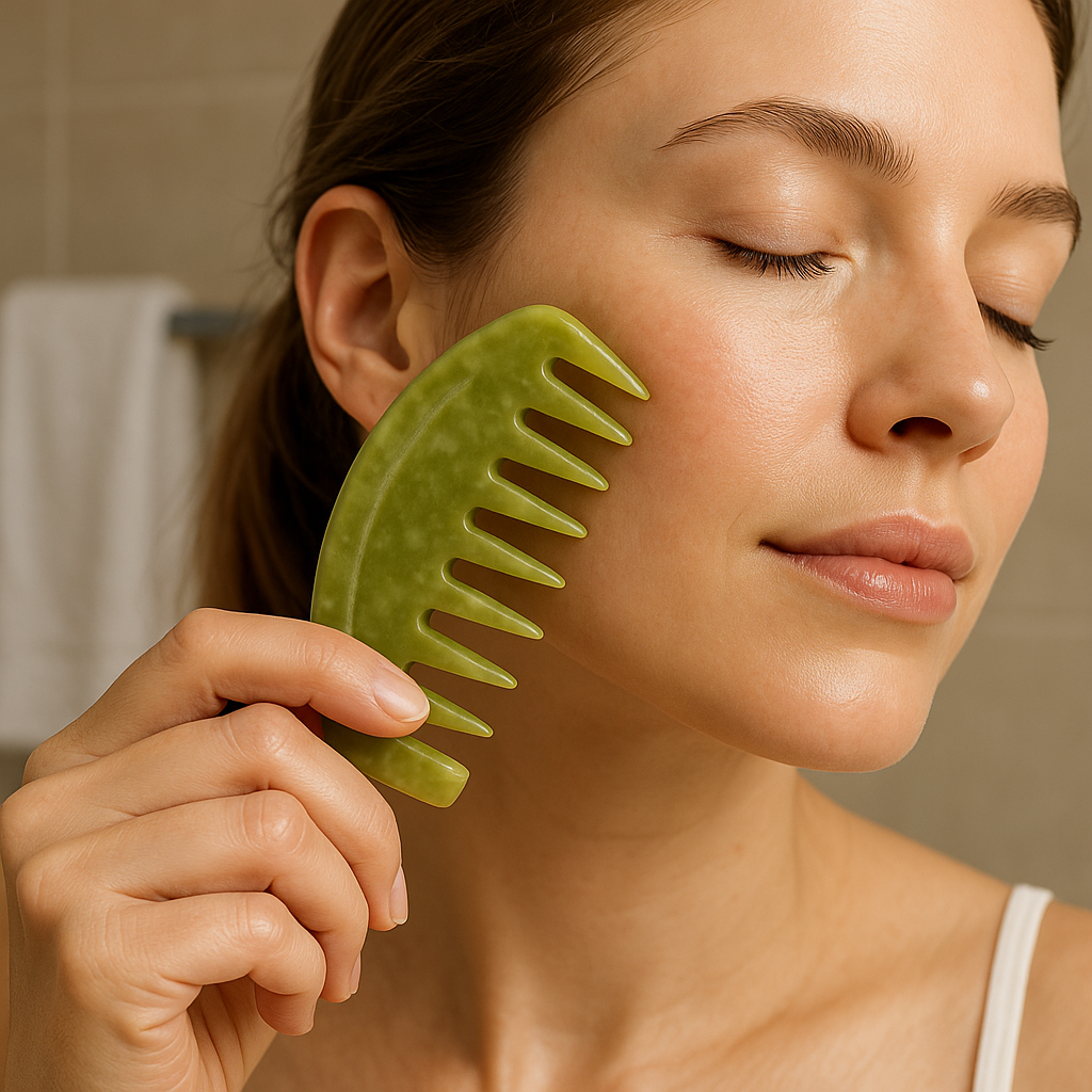 Jade Face Scraper Comb for Facial Massage