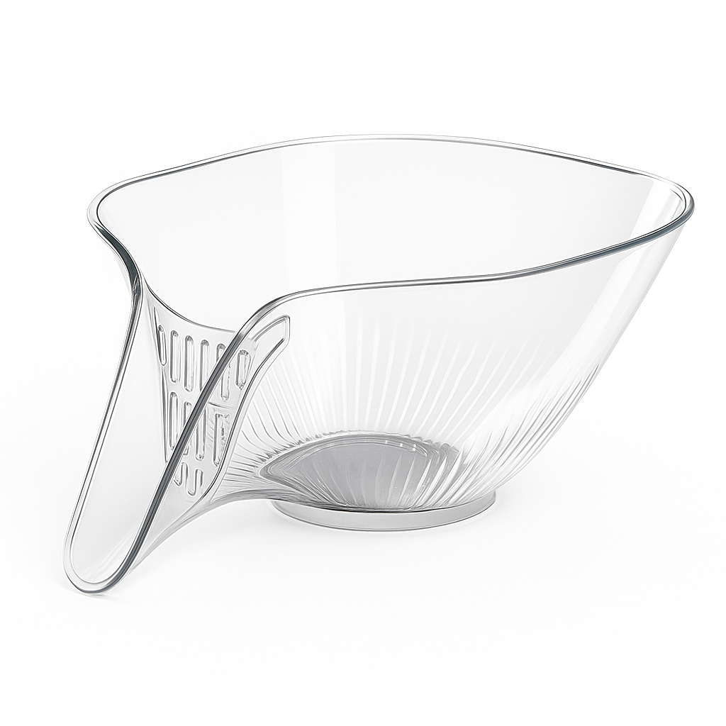 Kitchen Strainer Bowl with Built-In Drain Spout