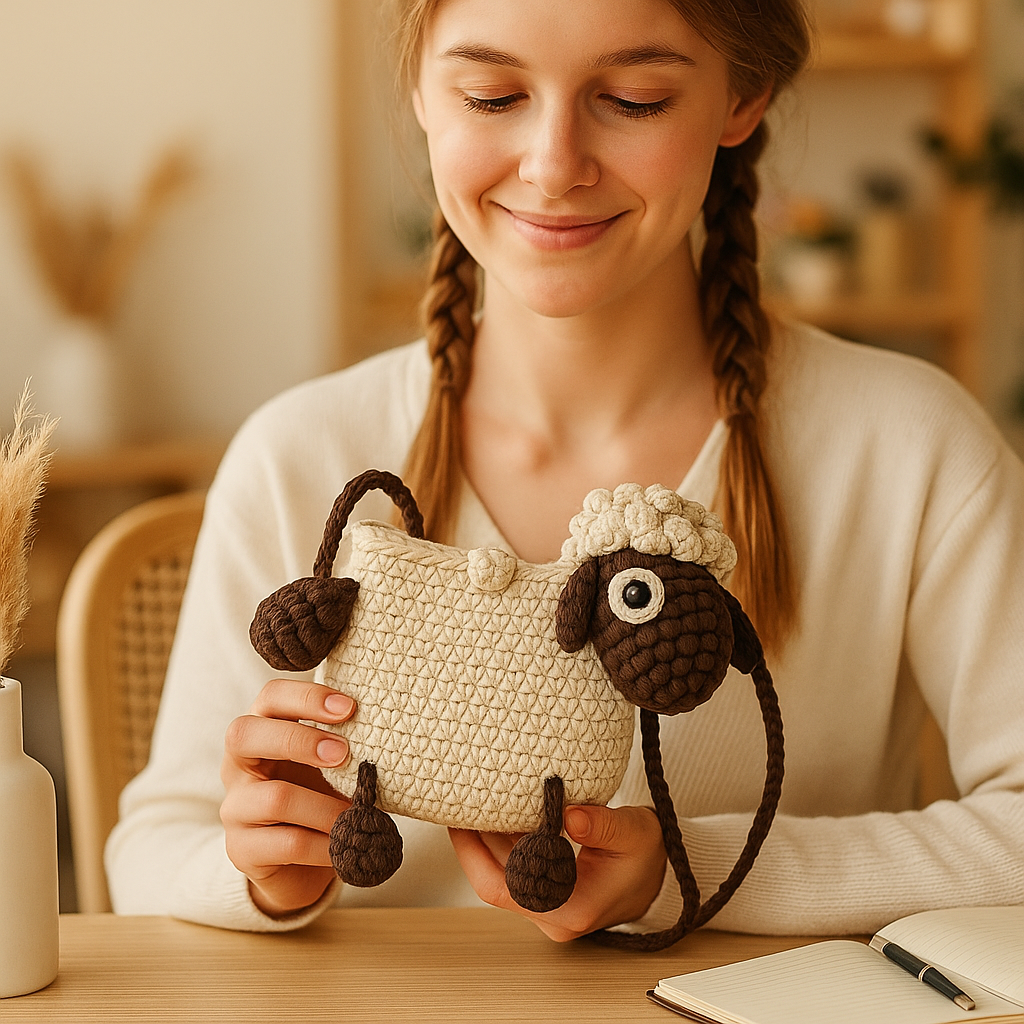 Knitted Bag — Cute Sheep Mini Purse For Women
