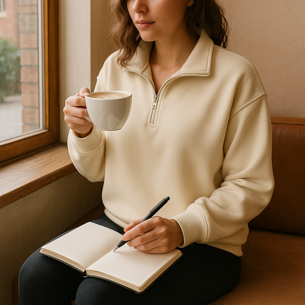 Half-Zip Fleece Sweatshirt Casual Long Sleeve for Women