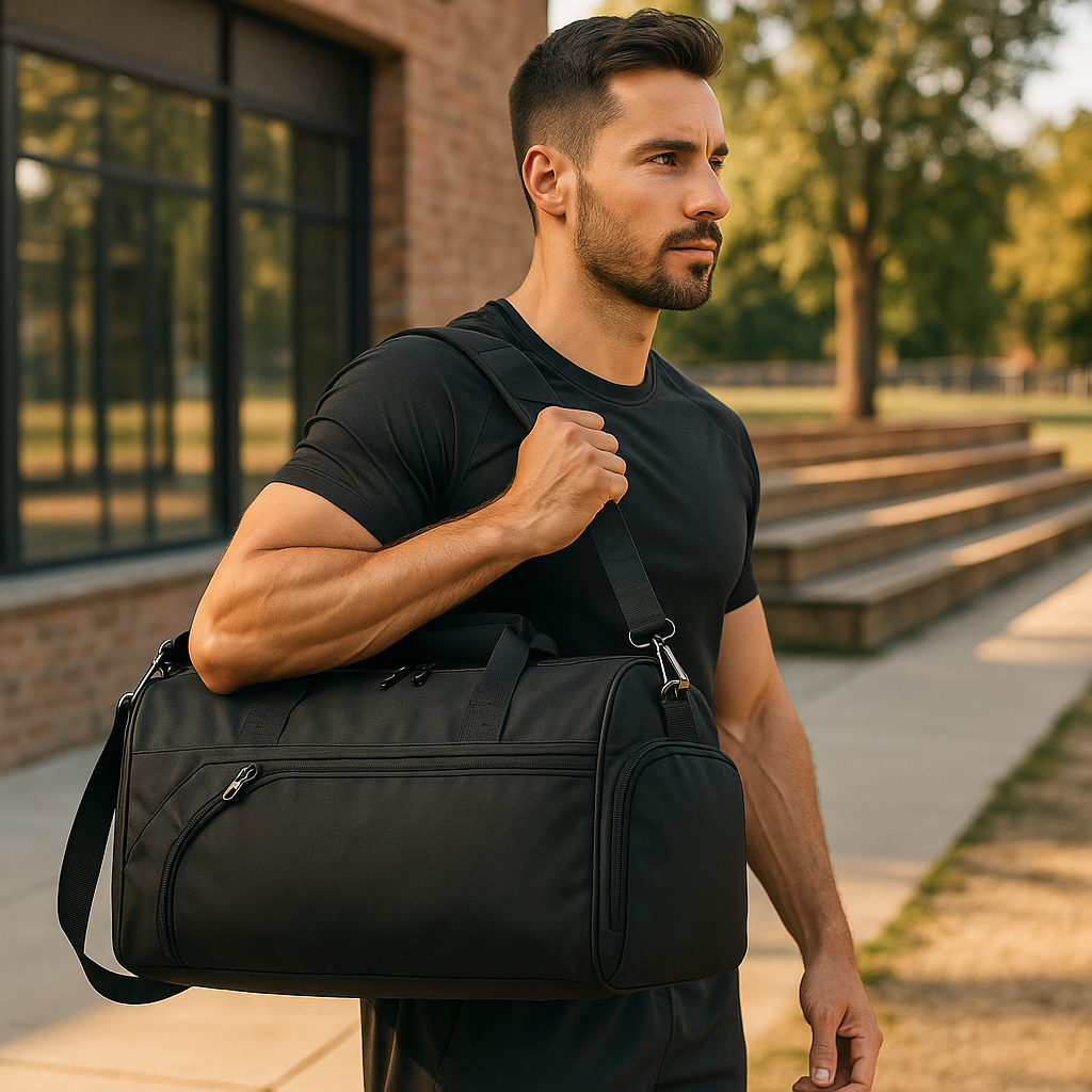 Gym Duffel Bag with Shoe Compartment Sports Luggage
