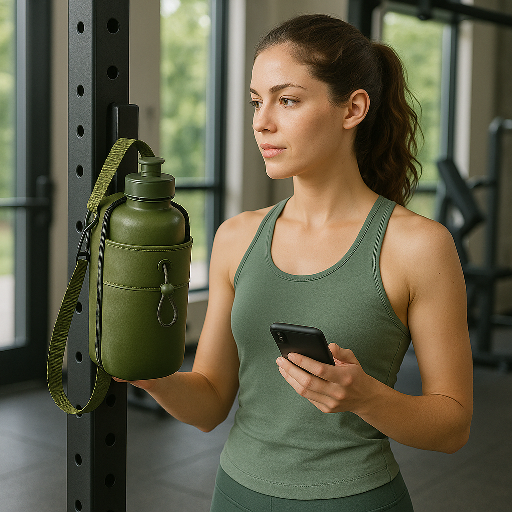 Magnetic Water Bottle Holder for Gym and Yoga