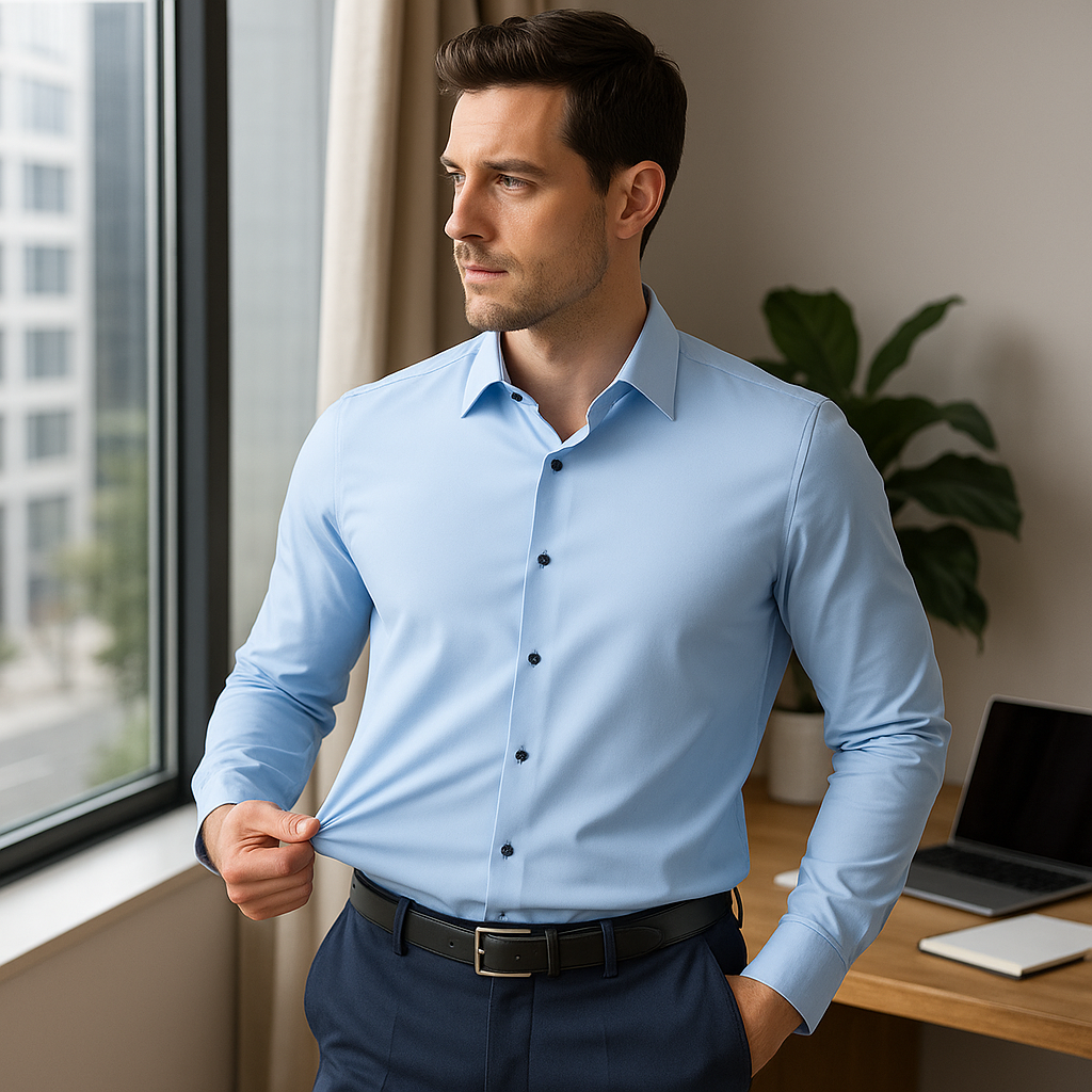 Men's Stretch Dress Shirt Wrinkle-Free Slim Fit