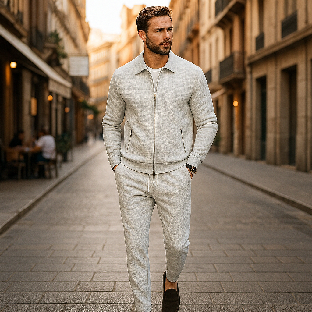 Men’s Tracksuit Set – Full-Zip Jacket & Pants