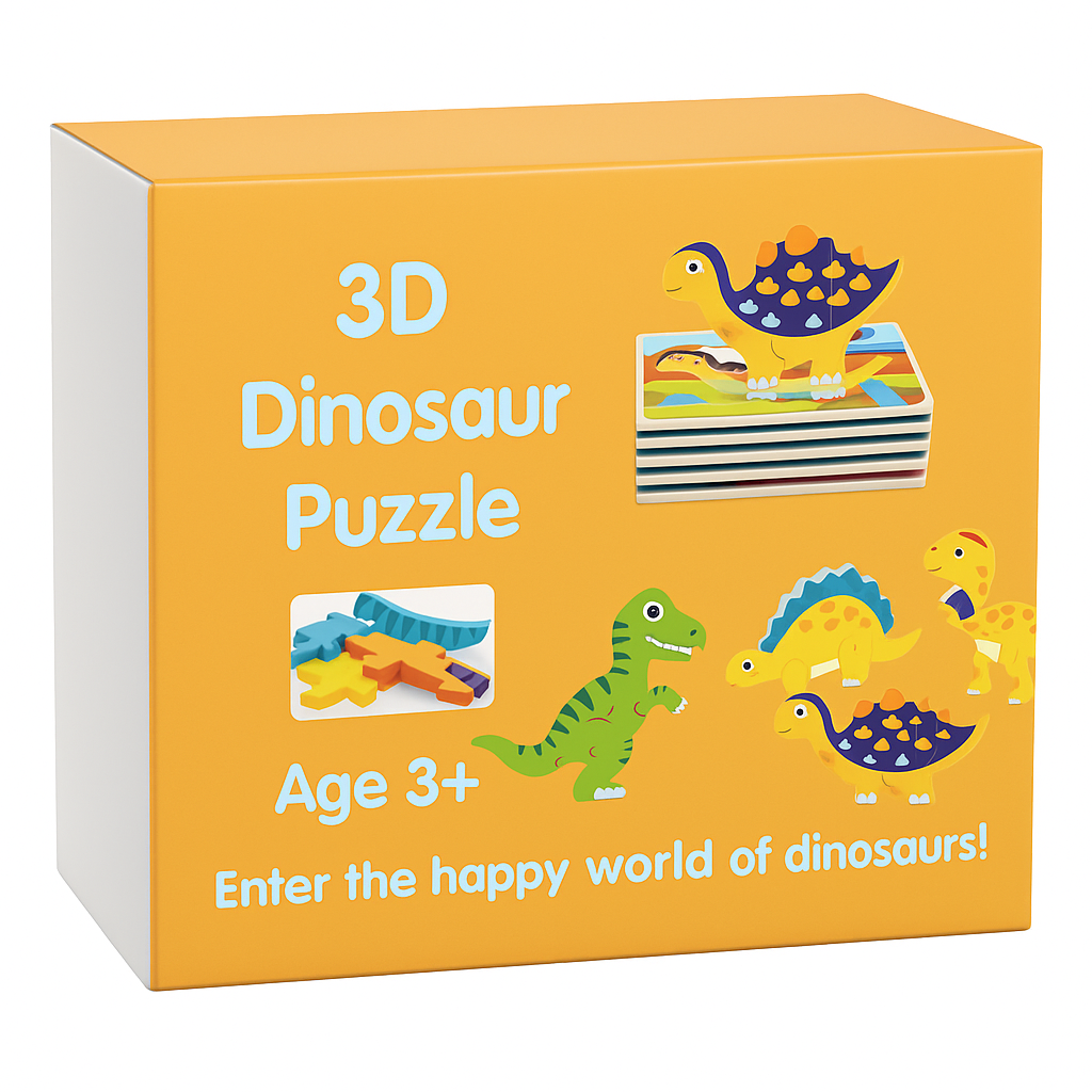 Montessori Dinosaur Puzzle  Set – 3D Educational Toys for Kids