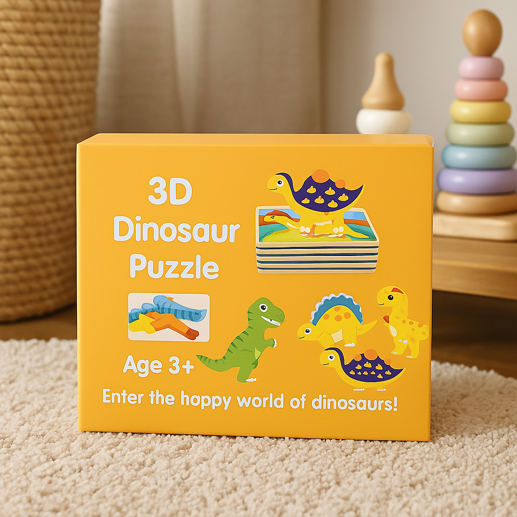 Montessori Dinosaur Puzzle  Set – 3D Educational Toys for Kids