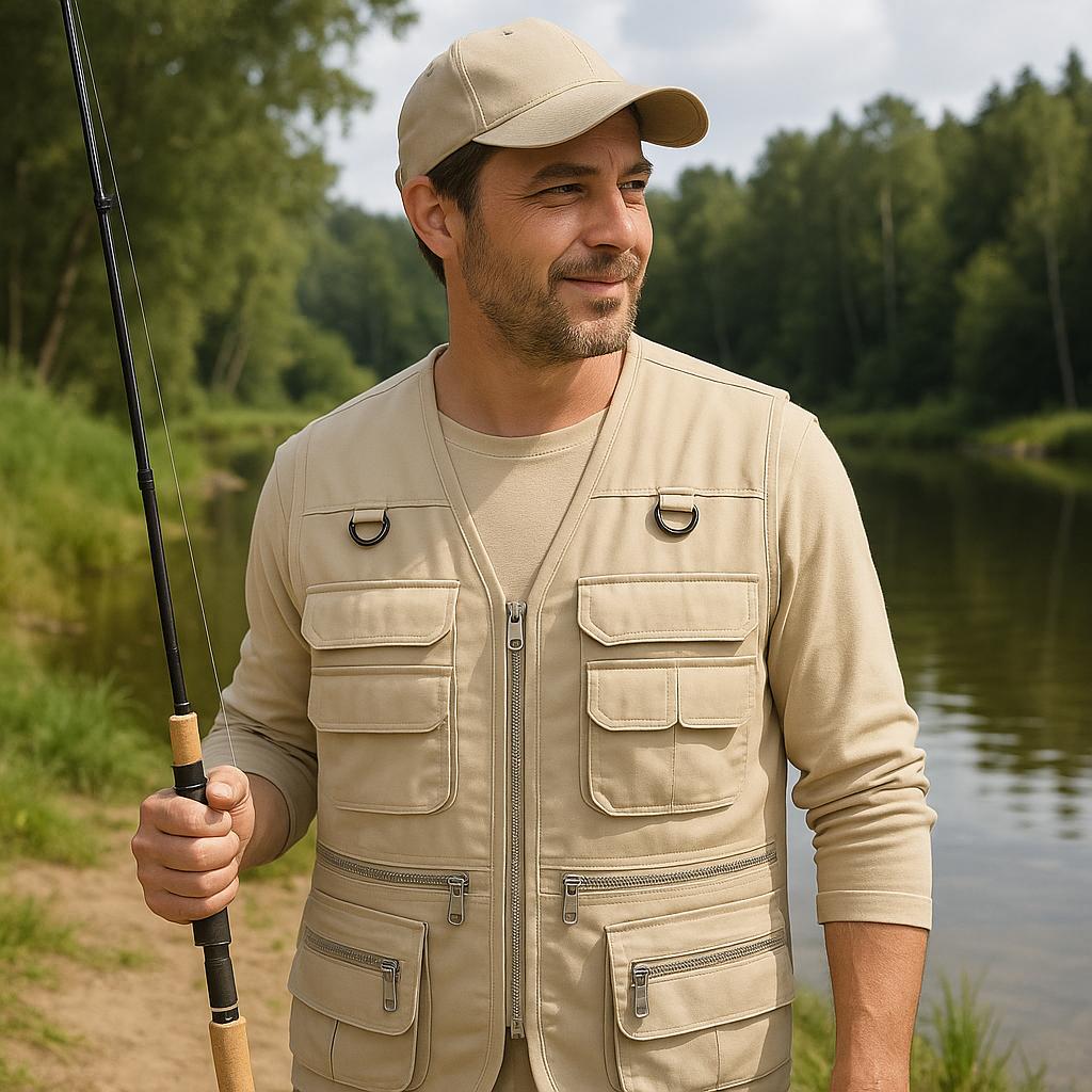 Multi-Pocket Fishing Vest for Outdoor & Hiking Activities