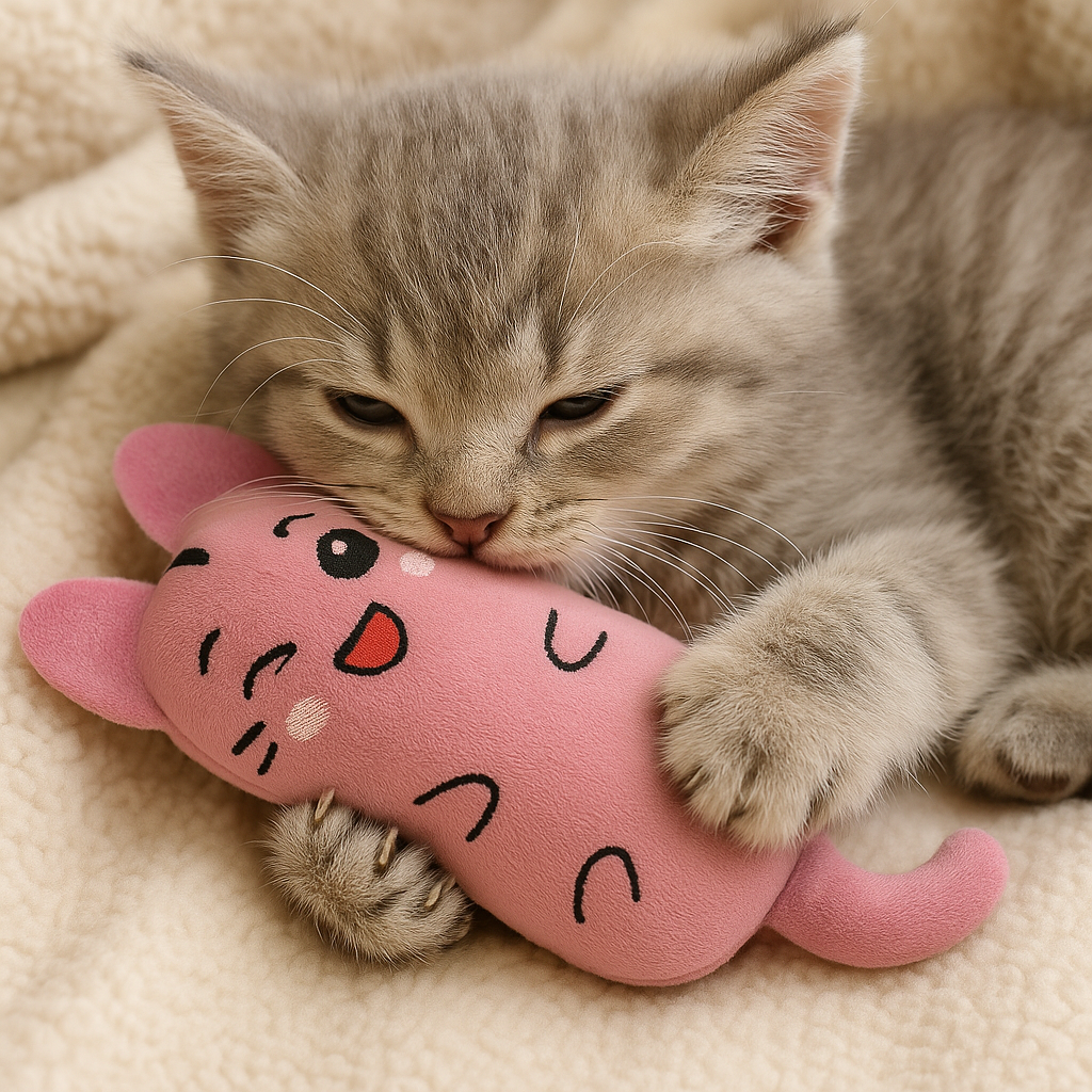 Interactive Cat Plush Toy – Teething and Play for Kittens