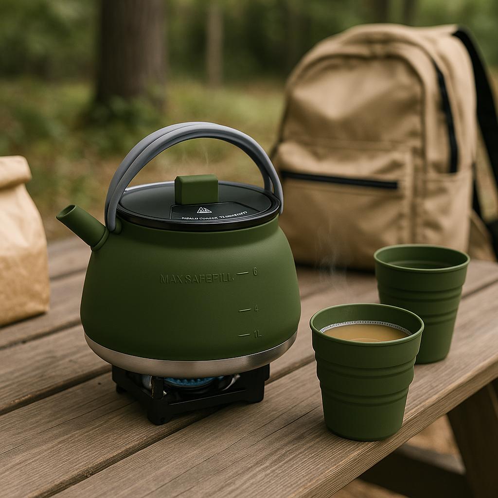 Outdoor Portable Foldable Travel Kettle With Collapsible Design