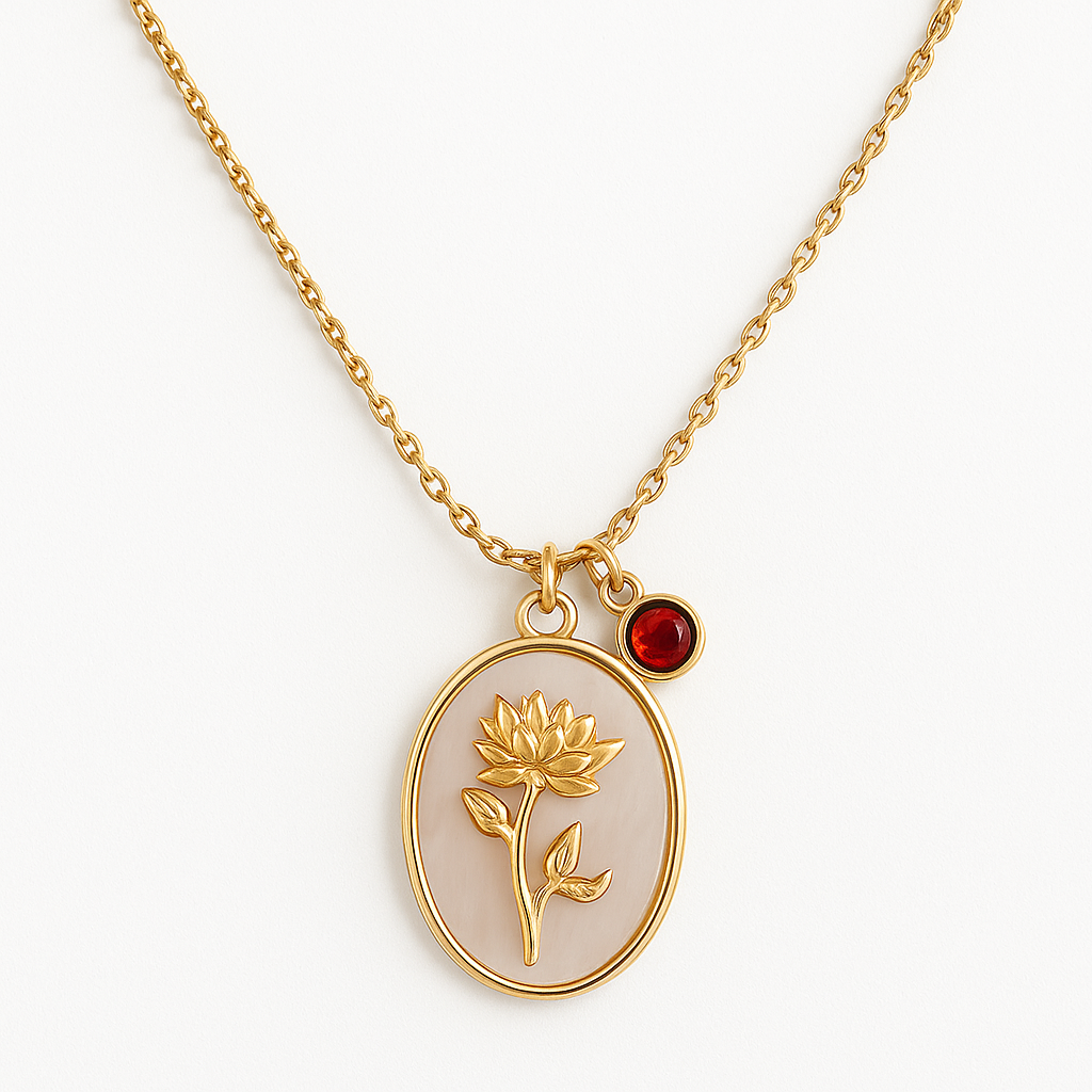 Oval Pendant Necklace – Elegant Shell Jewelry for Women