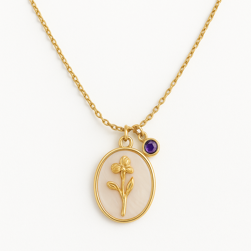 Oval Pendant Necklace – Elegant Shell Jewelry for Women