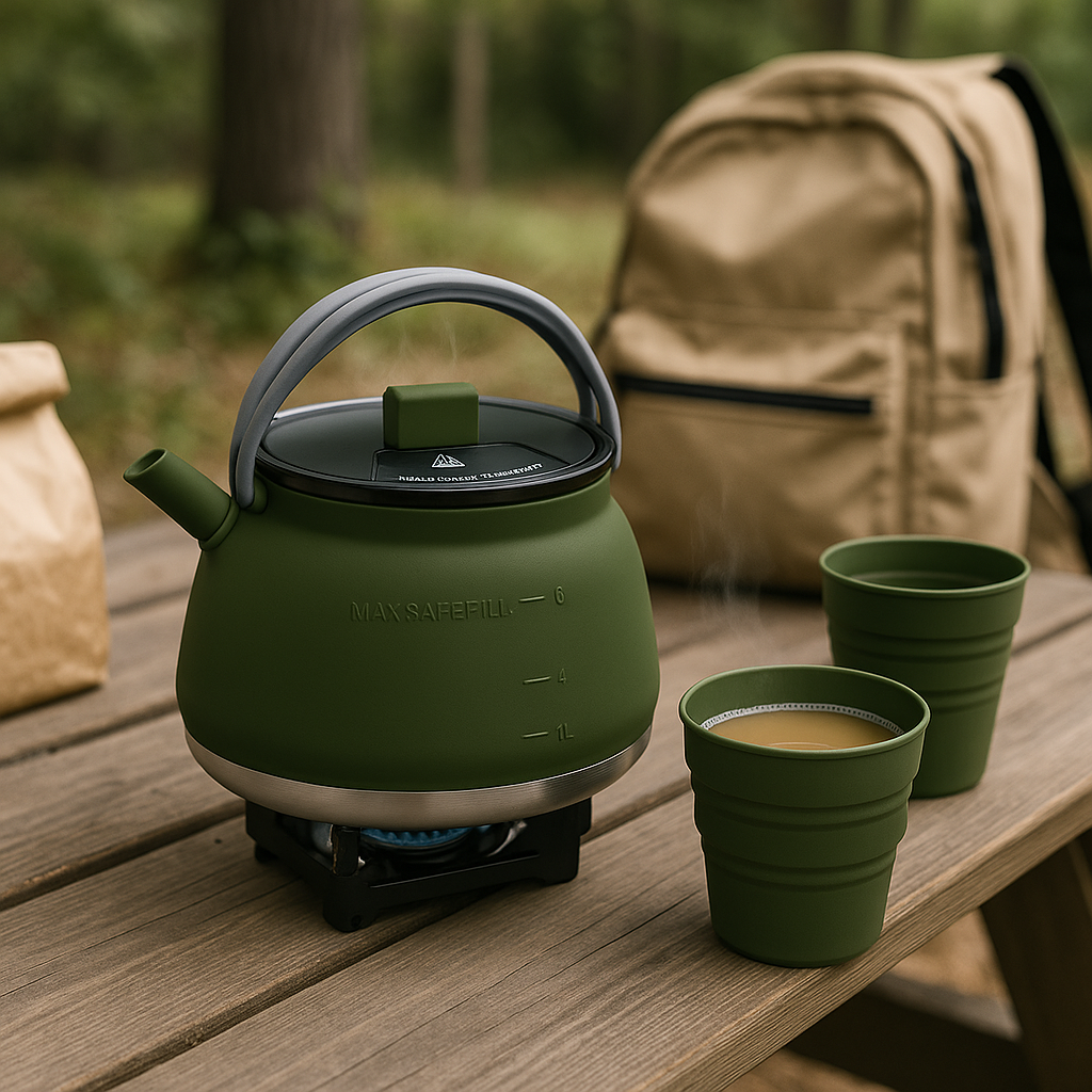 Foldable Travel Kettle – Outdoor Portable Collapsible Design
