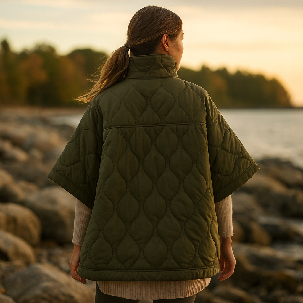Women’s Quilted Jacket – Half Zip Short Sleeve