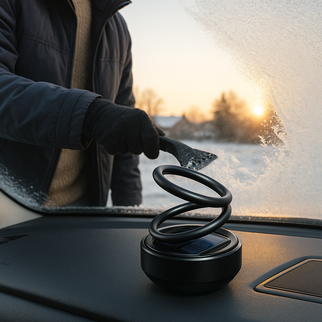 Portable Car Heater – Solar-powered windshield defroster