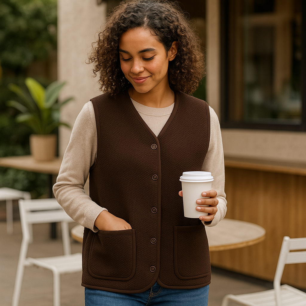 Women's Fleece Vest for Layering and Fall Outfits