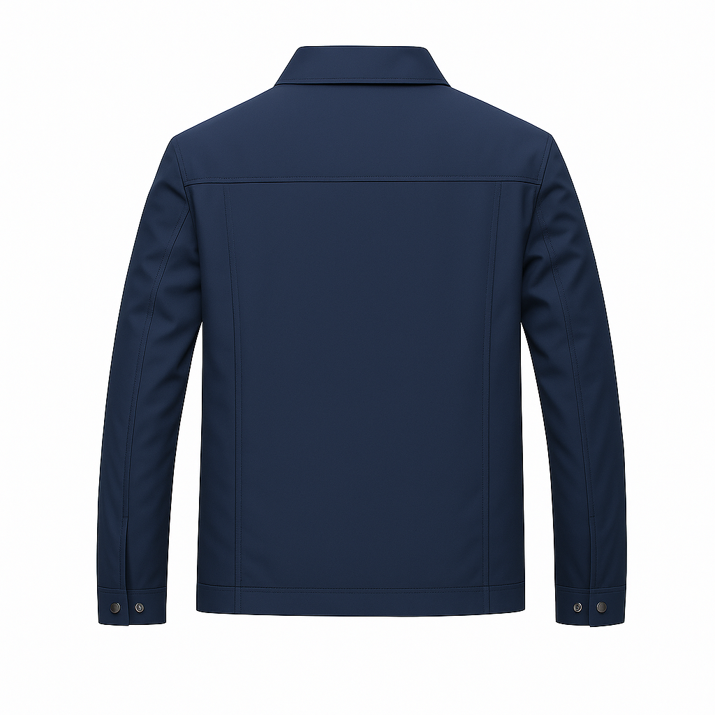 Rain Jacket For Men– Zip-Up Plaid Lined Coat