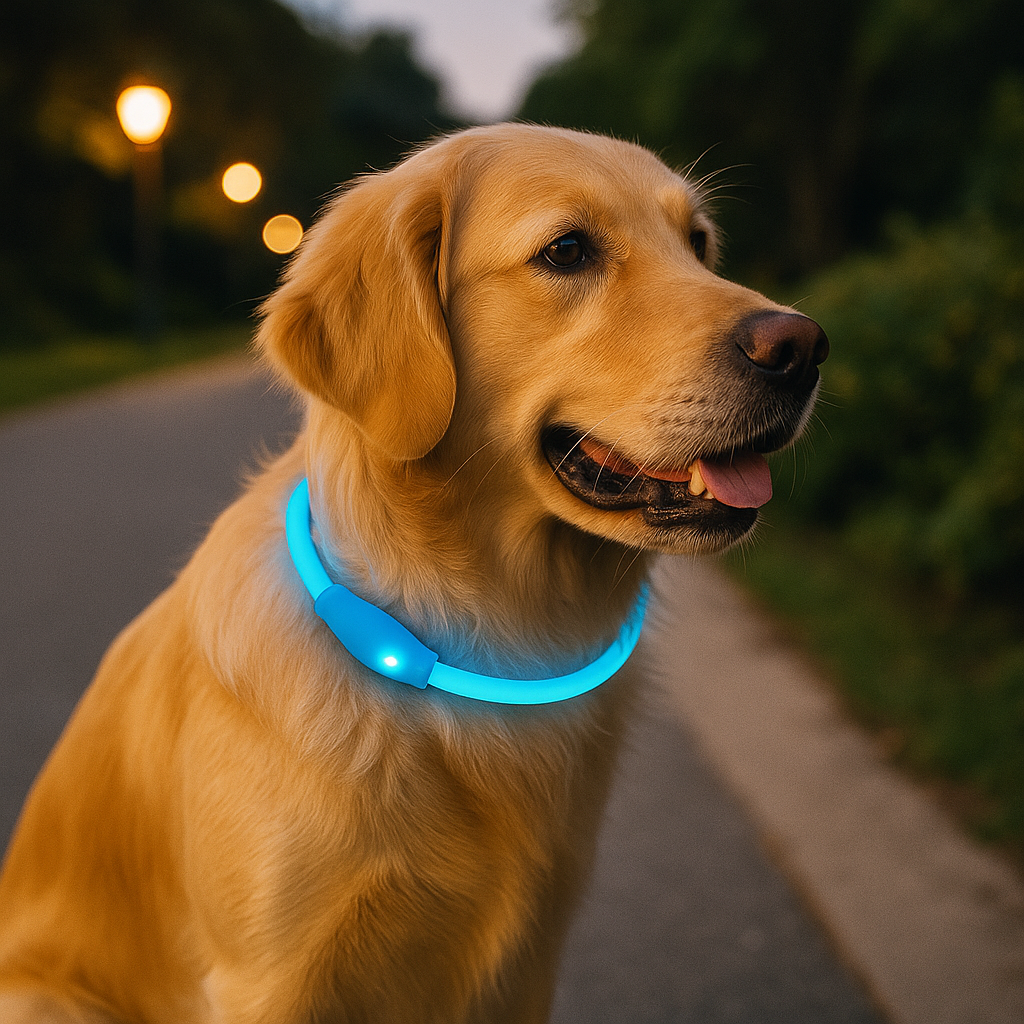 Rechargeable LED Dog Collar for Night Safety
