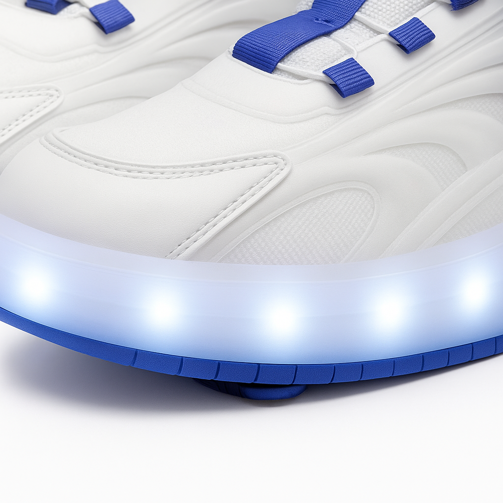 Roller Skate Shoes - LED Light-Up Sneakers for Kids