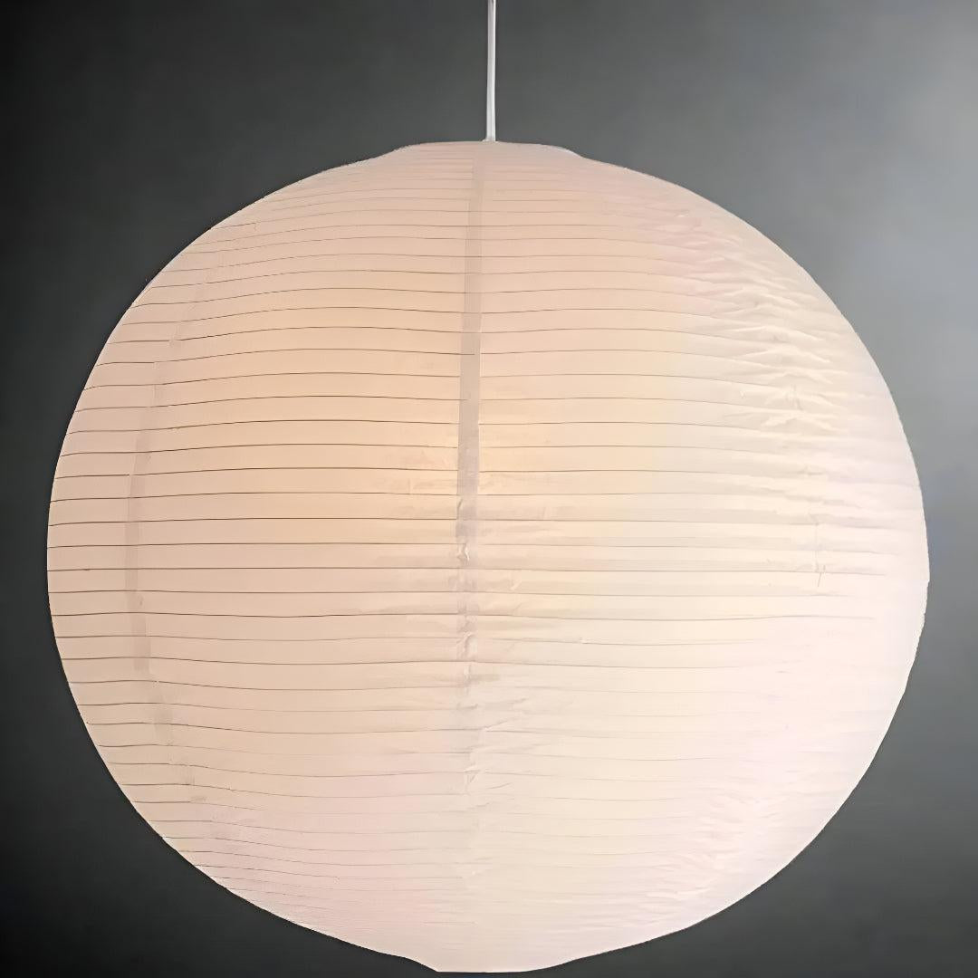 Round Rice Paper Lantern Pendant Lighting for Ambient Room Illumination