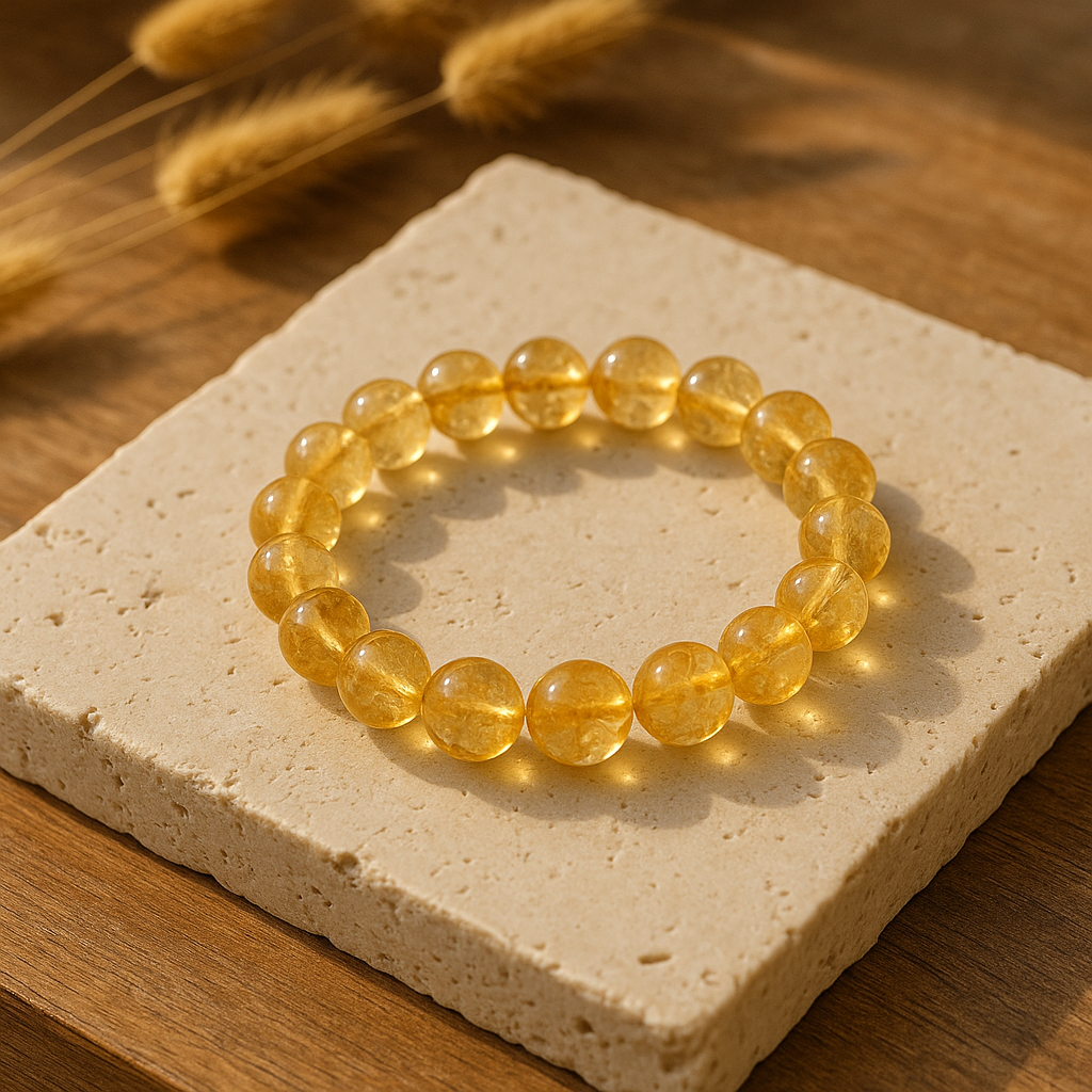 Citrine Crystal Bracelet – Natural Gemstone Jewelry for Women