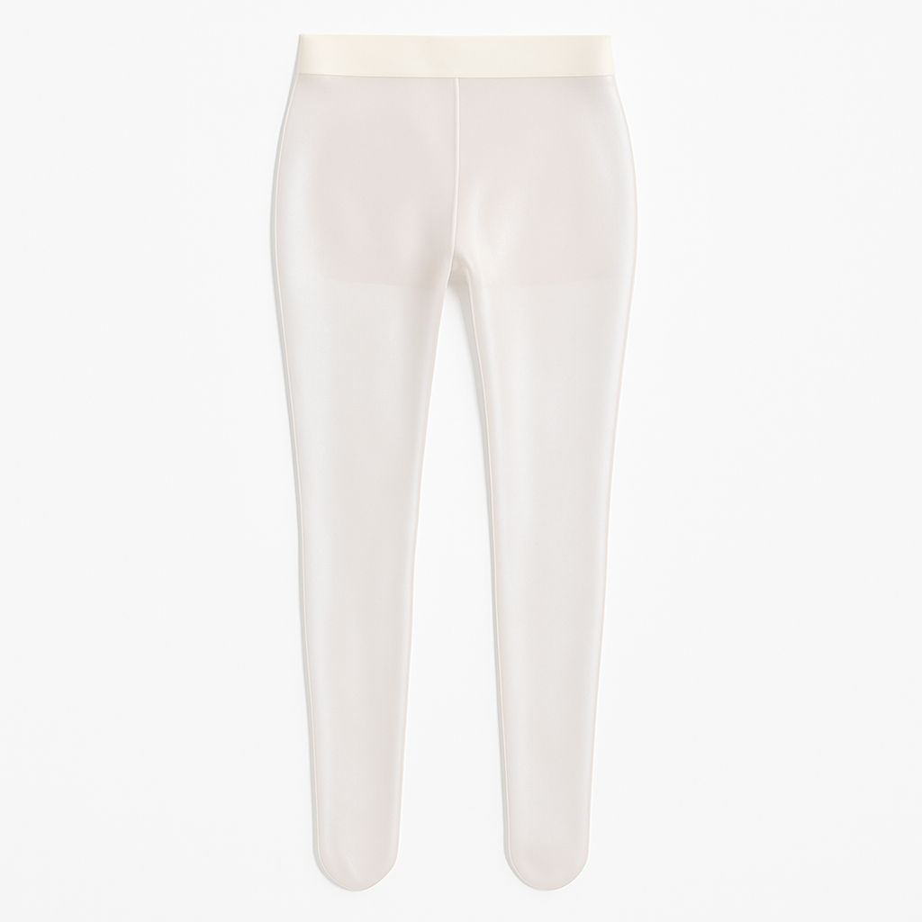 Sheer Glossy Pantyhose with Stretch Waistband for Women