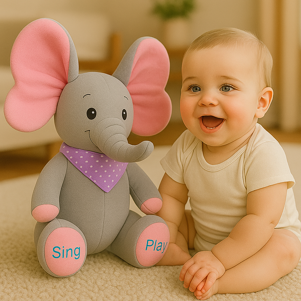 Singing Plush Elephant Toy With Moving Ears