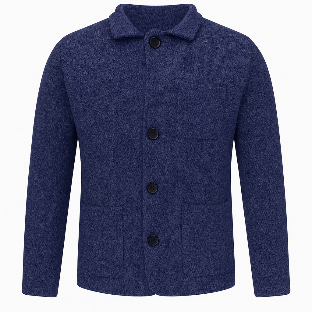 Slim Fit Button Down Coat - Formal Winter Jacket for Men