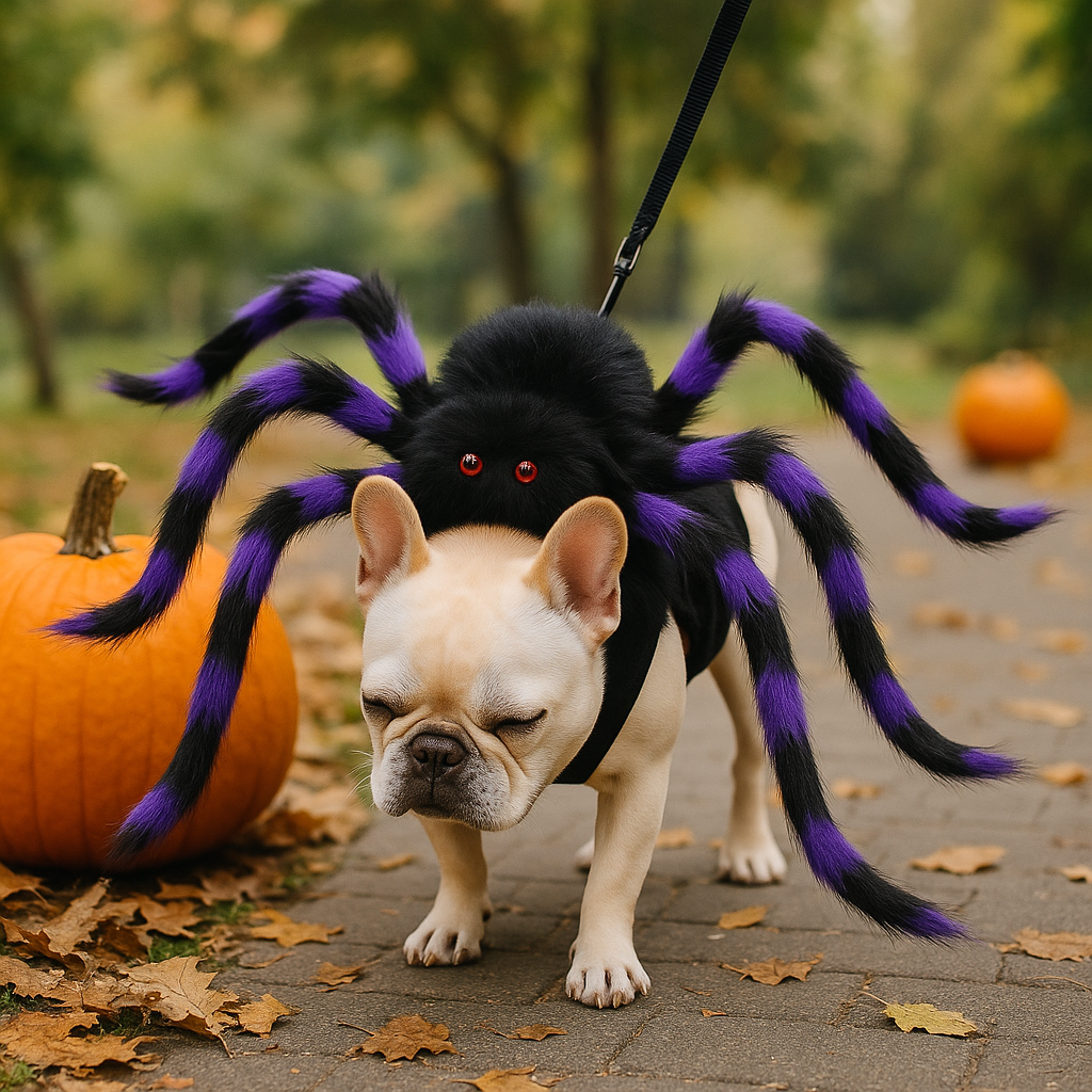 Spider Pet Costume – Furry Halloween Outfit for Pets