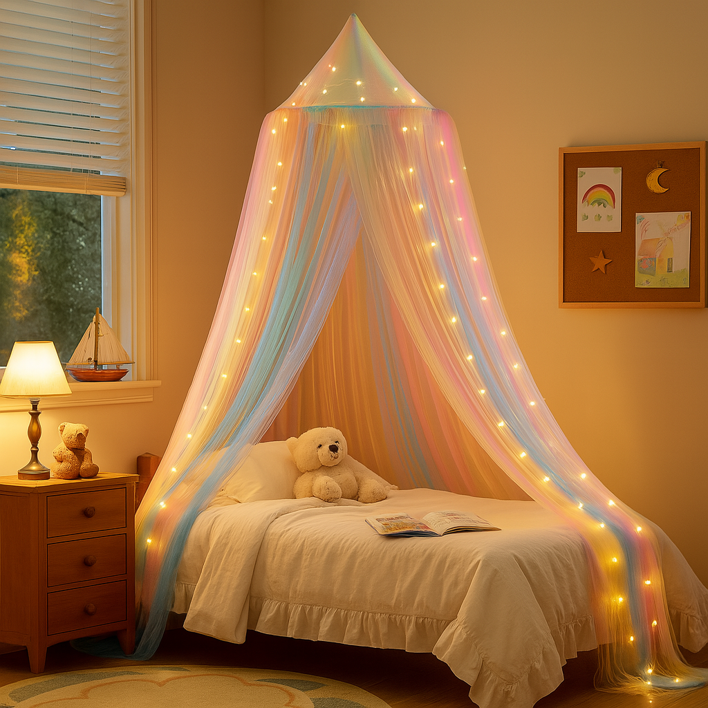 Mosquito Curtain for Bed – Dome Canopy for Nursery Decor