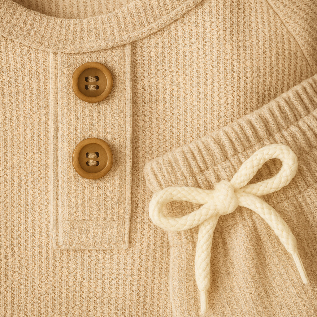 Waffle Shirt & Shorts -  Summer Set Outfit for Boys
